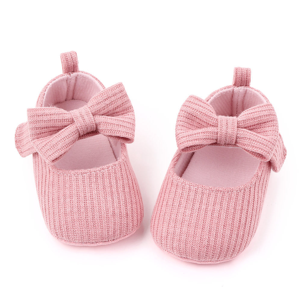 Bow Knit Baby Shoes