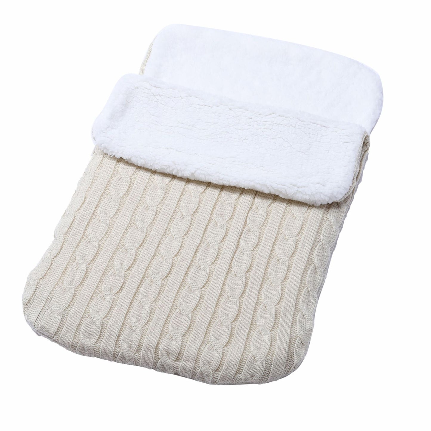 Fleece-lined Wool Knit Stroller Sleeping Bag